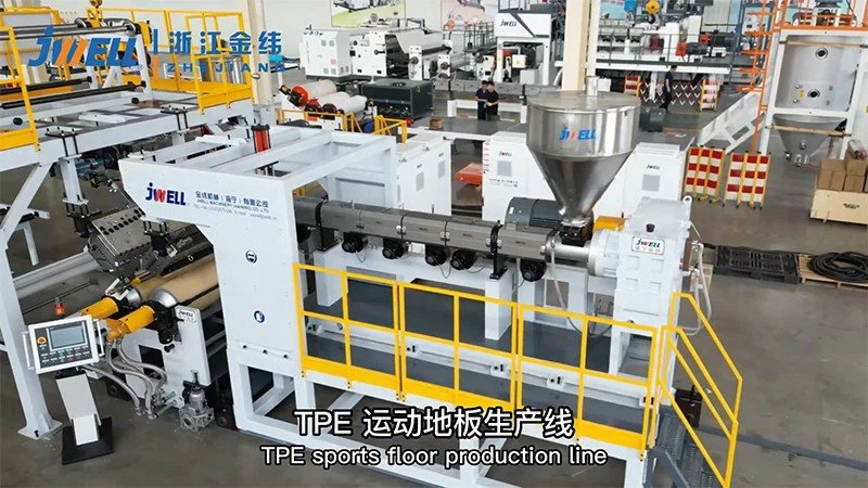 TPE Sports Floor Extrusion Line factory